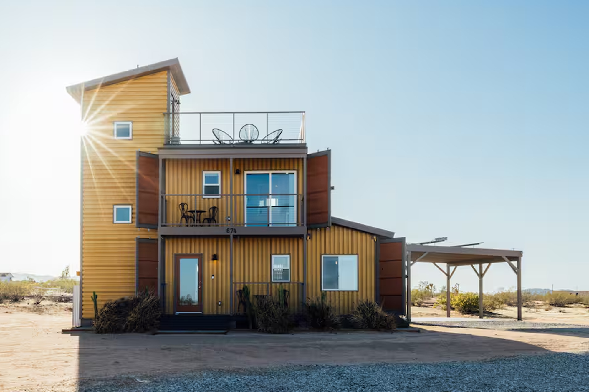 Inside the Shipping Container Airbnb Boom Built Around Backyard Pickleball Courts